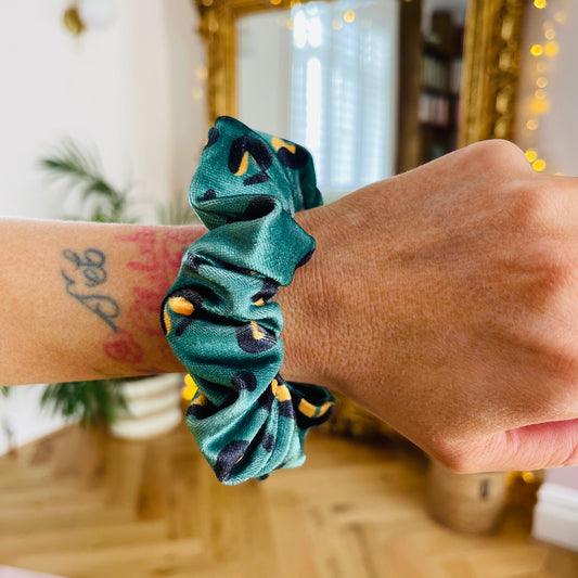 Coconut Lane Khaki Leopard Scrunchie